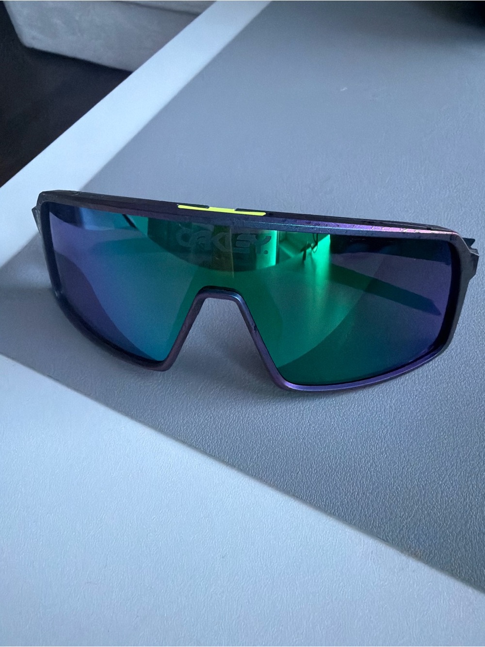 Oakley Sutro Sunglasses - Purple Black Frame with Purple Green Lenses